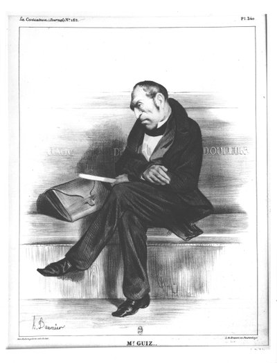Caricature of Francois Guizot (1787-1874), from 